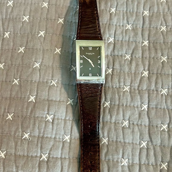 Kenneth Cole Dark Brown Leather Strap - Picture 1 of 4